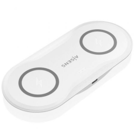 Aisens ASCH-15W2WC059-W – Base de Carga Inalámbrica 2 en 1 USB-C 15W para Móvil Auriculares Blanco