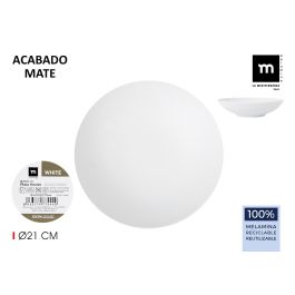 Plato Hondo Melamine White 21x5.3 cm La Mediterranea (24 Unidades) Precio: 56.50000015. SKU: B1398QYN36