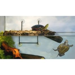 ZooMed Plataforma Flotante Auto-Nivelable Isla Turtle Dock para Tortugas Acuáticas, Asiento para Asoleo y UVB - Tamaño Pequeño