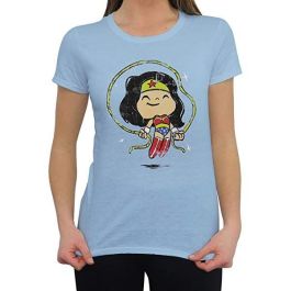 Funko Camiseta Wonder Woman Azul Claro Diseño Amigable Talla Única L Niñas 6-10 Años