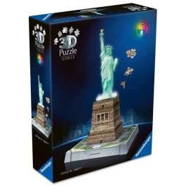 Ravensburger Estatua de la Libertad 3D Iluminada Rompecabezas RAV12008027