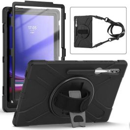 eSTUFF Funda AUSTIN Defender para Samsung Galaxy Tab S10 Ultra / S9 Ultra / S8 Ultra - Negra, protección 3 capas PC/silicona, sin protector de pantalla