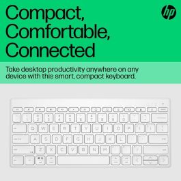 HP Teclado Bluetooth Multi-Dispositivo Compacto Inalámbrico para Escritorio, Laptop, Tablet y Teléfono