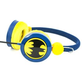OTL Technologies Auriculares infantiles Batman DC Comics con volumen limitado 85dB y conector jack 3.5mm para niños 3-7 años