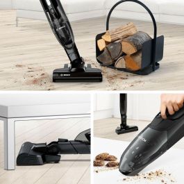 Bosch Aspirador Escoba y de Mano Recargable 20V Batería Li-ion Autonomía 40 min Cepillo AllFloor HighPower Filtro Lavable Negro