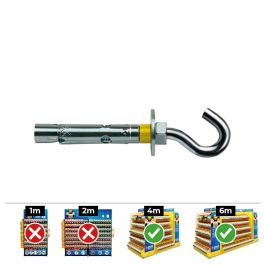 Celo Anclaje Dynabolt Gancho Zincado Acero ø8x45mm Caja 100 Unidades Din dg Precio: 42.50000007. SKU: S7909206