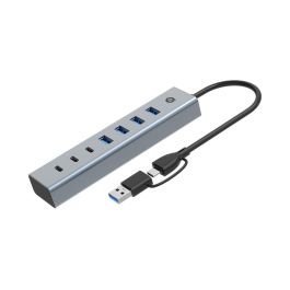 Conceptronic HUBBIES20G Hub USB 3.2 Gen 1, 7 Puertos (3x USB-C, 4x USB-A), Gris Precio: 31.50000018. SKU: B1EDGGNFAL