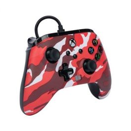 Enhanced Mando Con Cable Xbox Camuflaje Rojo POWER A 1525942-01