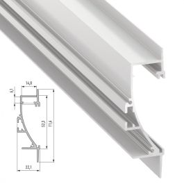 TIANO Perfil Aluminio 2,02M - Lacado Blanco