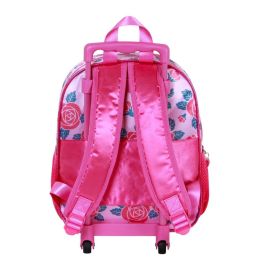 Disney Princesas Mochila 3D con Ruedas Pequeña Flowers Rosa