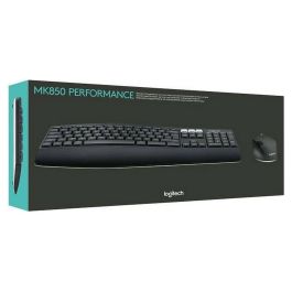 Logitech MK850 Juego de teclado y mouse inalámbricos, productividad y confort ergonómico con reposamuñecas, multidispositivo