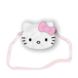 Hello Kitty Bolso Peluche Blanco Infantil, 17 x 14 x 4 cm, Ideal para Niñas a partir de 3 Años