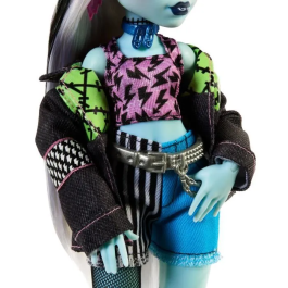 Monster High Muñeca Fabulosa Frankie Stein Hxh73 con Accesorios y Perrito Watzie Mattel