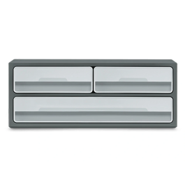 Cep Moov Up Fichero Cajones Sobremesa Reciclado 80% 3 Cajones Color Gris 275x369x146 mm