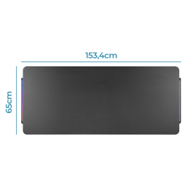 Phoenix Technologies Mesa Escritorio Gaming XL Horizon RGB Gestión de Cables 150cm MDF