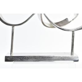 DKD Home Decor Figura Decorativa Moderna Abstracta Plateada Aluminio 42 x 18 x 33 cm