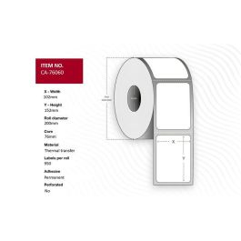 Capture Label 102 x 152mm, Core 76mm, Thermal Transfer, Coated, Permanent, No perforation, 950 labels per roll, 4 rolls per box. Equal to p/n: 76060 Precio: 90.94999969. SKU: B1DKZ8JWDX