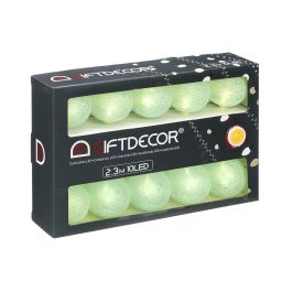 Tira LED 10 Bola Menta Giftdecor 31x20x6.5 cm, Verde, 2.30 m, Luz cálida (12 Unidades) Precio: 78.58999973. SKU: B19HBZYJGF