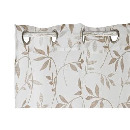 DKD Home Decor Cortina Shabby con Diseño de Hojas Marrón Claro 270x140 cm Poliéster, Pack 2 Unidades DKD Home Decor Cortina Shabby con Diseño de Hojas Marrón Claro 270x140 cm Poliéster, Pack 2 Unidades
