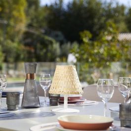 Lámpara de mesa inalámbrica - LUMISKY - IBIZA - H26 cm - Bambú natural - LED blanco cálido y blanco Lámpara de mesa inalámbrica - LUMISKY - IBIZA - H26 cm - Bambú natural - LED blanco cálido y blanco