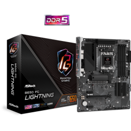 ASRock B650 PG Lightning Placa Base AM5 DDR5 para PC Gamer - AMD Chipset - ATX