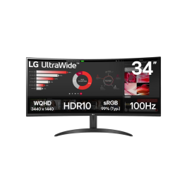 Monitor Profesional Ultrapanorámico Curvo LG 34WR50QK-B 34"/ WQHD/ Negro Precio: 279.79000005. SKU: B1KCPCHRR4