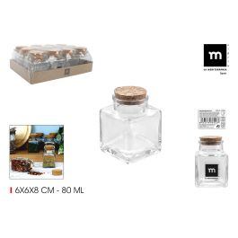 Tarrito de vidrio con tapón de corcho 80 ml - La Mediterranea (36 Unidades) Precio: 16.50000044. SKU: B14PJJ632B
