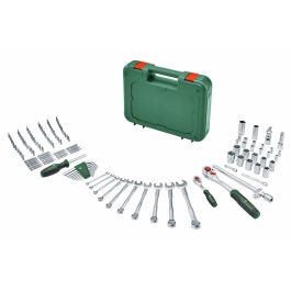 Bosch BOS4053423255133 Juego de Herramientas Manuales de 132 Piezas: Llaves, Trinquetes, Destornilladores para Fijación Pesada