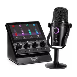 Hercules Stream Starter Kit, Micrófono USB Tipo C, Unidireccional/Cardioide, 50 - 18000 Hz, -53 dB, Controlador de Audio TFT 4.3" Precio: 254.89000053. SKU: B14GFKB4EC