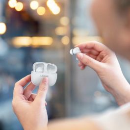 Lamax Clips1 Play Auriculares In-Ear Blancos BT 5.3 con Batería de 35 Horas