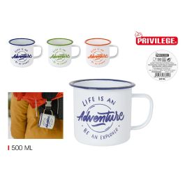 Mug Esmaltada Blanca con Frases 500 ml - Privilege (24 Unidades) Precio: 42.50000007. SKU: B1GSCNPV9H