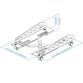 TOOQ SOPORTE METALICO PARA CPU DE SUELO CON RUEDAS BAJO