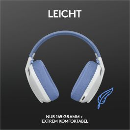 Logitech Auriculares G435 Gaming Inalámbricos Bluetooth/LIGHTSPEED, Sonido Envolvente, Micrófono Integrado, Blanco