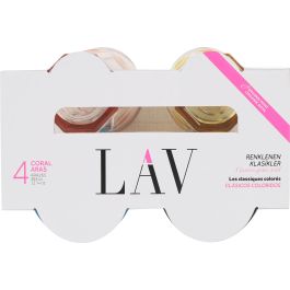 LAV Set 4 Vasos Aras 365cc Colores (6 Cajas)