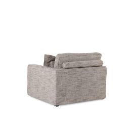DKD Home Decor 2c24 Módulo de Sofá Izquierda/Derecha, Uso Horeca, Marrón Claro, Poliéster, 120x95x120 cm, Incluye 4 Cojines