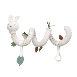 KioKids Peluche Conejo Espiral para Cochecito y Cuna - 0+ meses - Color Blanco - Material Poliéster - Lavado a 30º