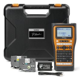 Brother PT-E560BTVP Impresora de Etiquetas Profesional LCD QWERTY Bluetooth USB, Cintas 3.5-24mm, Maletín y Batería Recargable