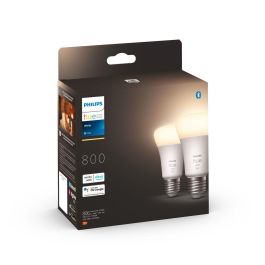 Philips Hue Bombillas LED Inteligentes White E27 - Paquete de 2 compatibles con Bluetooth