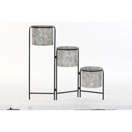 DKD Home Decor Macetero Urban de Metal Color Gris. Medidas: 82 cm Ancho x 25 cm Largo x 81 cm Alto. Característica: Desmontable.