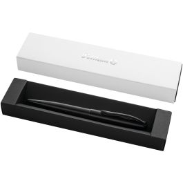 Pelikan Bolígrafo Jazz Noble Elegance K36, retráctil, mecanismo de giro, tinta azul, cuerpo negro metal, recargable, caja regalo