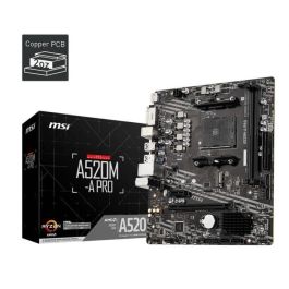 MSI A520M-A PRO Placa Base AMD A520 Zócalo AM4 micro ATX Compatible con AMD Ryzen 3000 y 4000 Series Precio: 58.68999972. SKU: S5605177