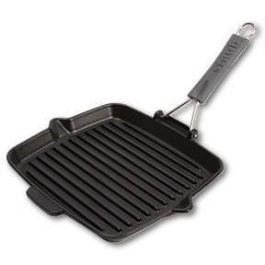 Staub Sartén Grill Cuadrada de Hierro Fundido 24x24cm para Inducción, Color Negro Precio: 101.50000058. SKU: B1K9B5F4Q6