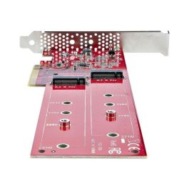 StarTech.com B Tarjeta PCIe 4.0 Dual para 2 SSDs M.2 NVMe/AHCI, hasta 7.8 GB/s por unidad, compatible con RAID 0, 1 y JBOD