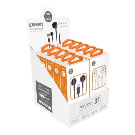 Expositor de Auriculares Tech One Tech EarTECH TEC1303/ con Micrófono/ USB Tipo-C/ Incluye 5 Auriculares Blancos y 5 Auriculares Negros