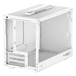 Deepcool Caja Ordenador Gaming Mini-ITX CH160, Blanco, Compatible con Tarjetas Gráficas hasta 30.5 cm, Panel de Vidrio Templado