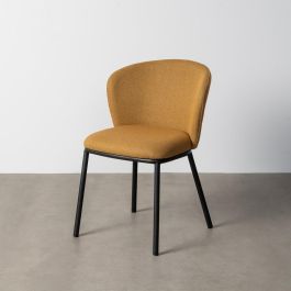 Silla Espiga Mostaza Tejido-Metal Salón 55 X 55 X 78 cm