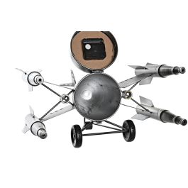 DKD Home Decor Reloj Sobremesa Loft Nave Dorado Plateado Hierro 2 Unidades 28 x 19.5 x 38.5 cm