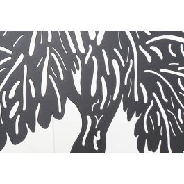 DKD Home Decor Decoración Pared Cuadro Metálico Diseño Árbol Cottage Negro 40x40 cm (Set 2 Unidades)