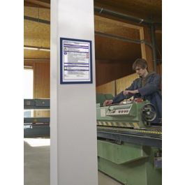 Durable Marco Autoadhesivo Magnético 4872-07, A4, Azul, Blíster 2 Unidades