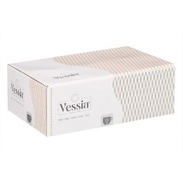 Vessia Tazon Desayuno 600ml Ceramica Loza Beige Gris 15x11.5x11 cm (Set de 24)